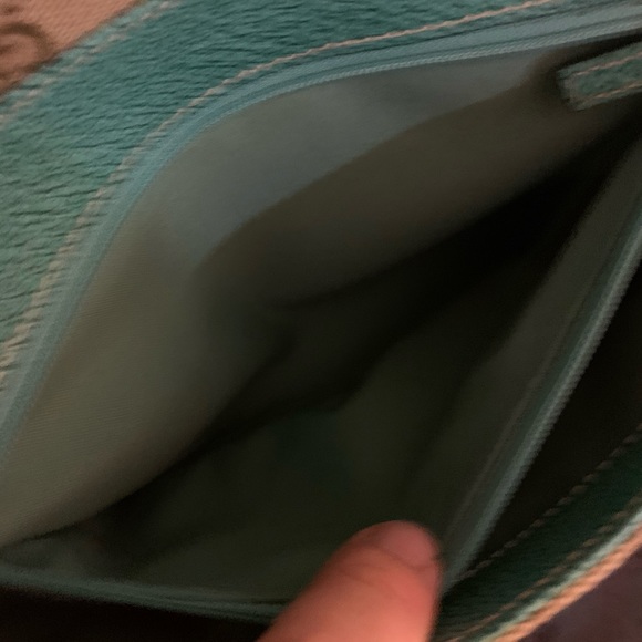 Gucci Canvas/Leather Flap Satchel Limited Turqu - Picture 11 of 12